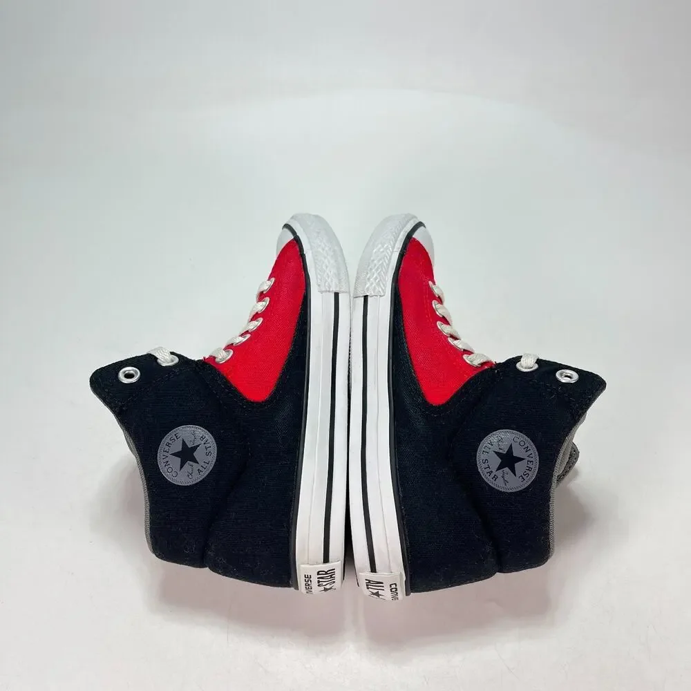 Converse Chuck Taylor All Star High Street Black Red Sneakers 647687F Youth Sz 3